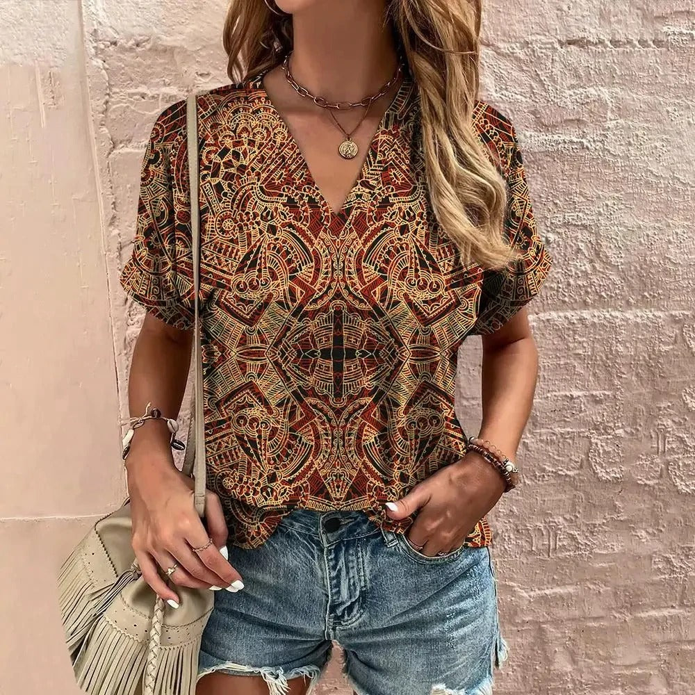 Lindberg | Laubgold Kurzarmshirt