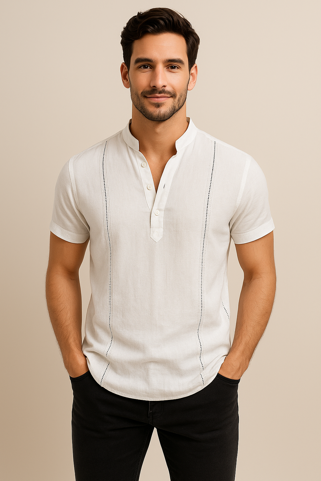 Lindberg | Herren Kurzarmhemd aus Leinenmix für Sommer und Alltag