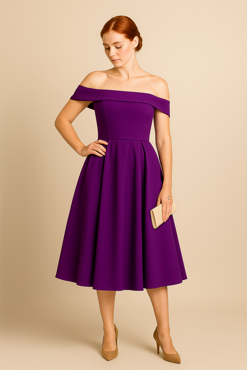 Lindberg | Damen Schulterfreies A-Linien Kleid, Atmungsaktiv und Stilvoll