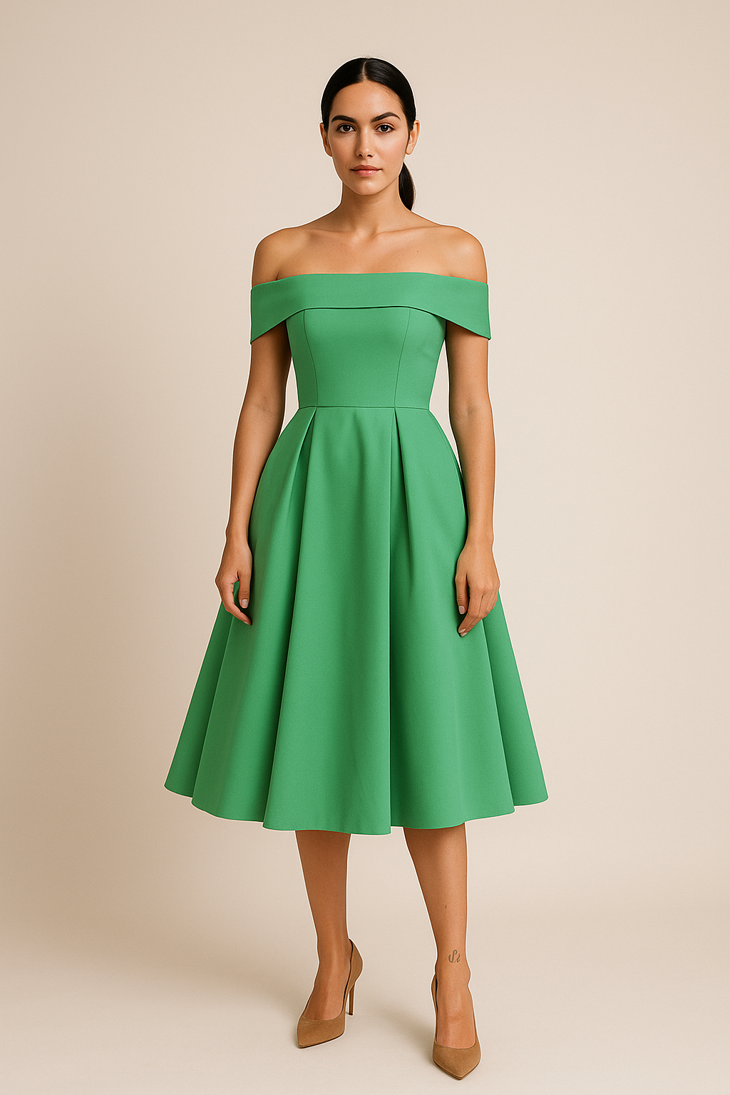 Lindberg | Damen Schulterfreies A-Linien Kleid, Atmungsaktiv und Stilvoll