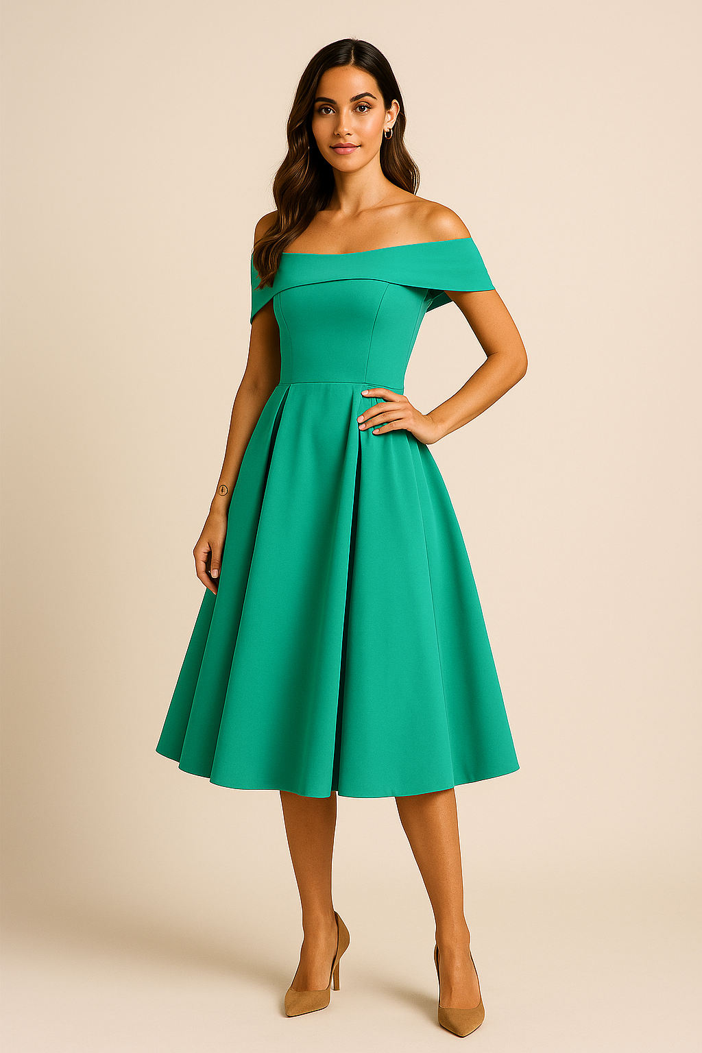 Lindberg | Damen Schulterfreies A-Linien Kleid, Atmungsaktiv und Stilvoll