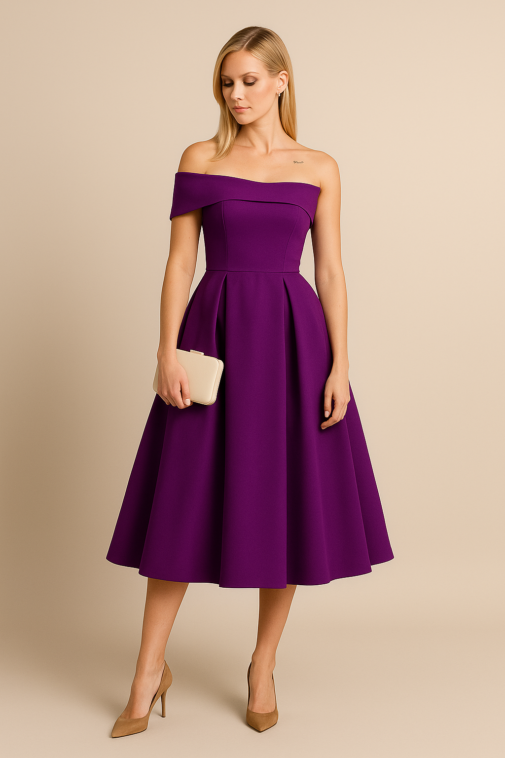 Lindberg | Damen Schulterfreies A-Linien Kleid, Atmungsaktiv und Stilvoll