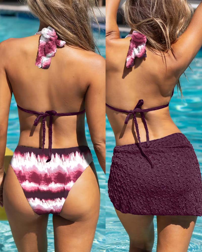 Lindberg | Badeanzug Dreiteilig Farbverlauf Muster Bikini