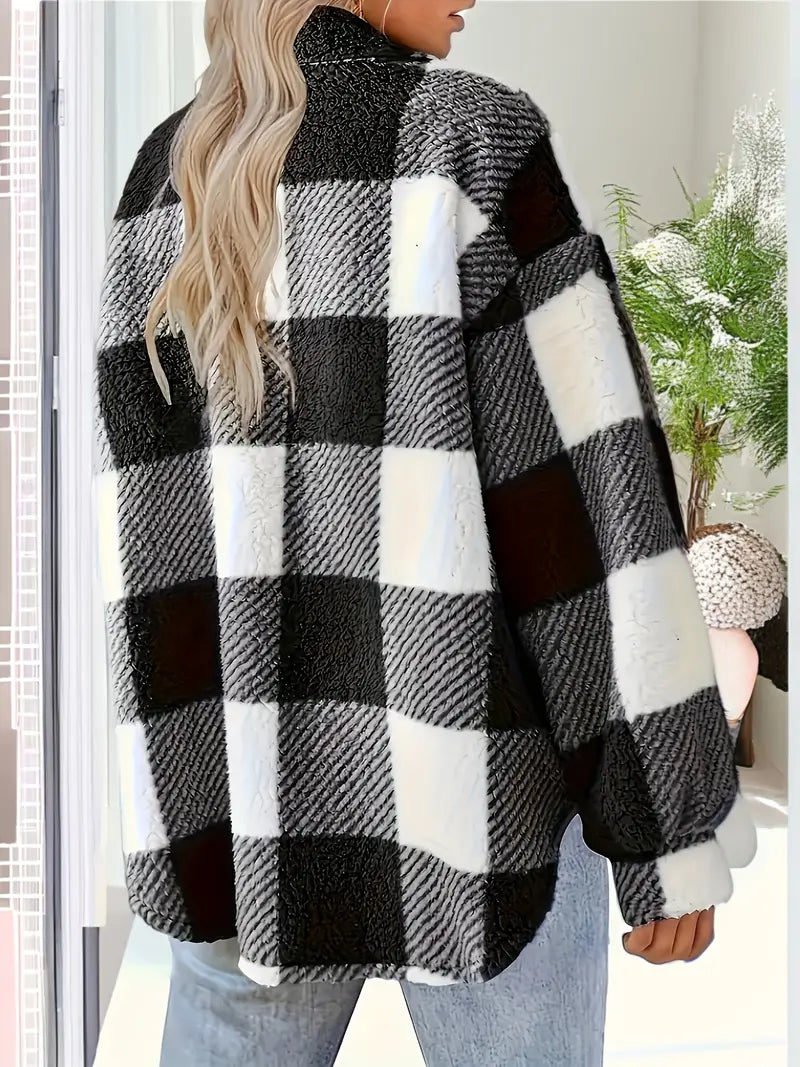 Lindberg | SANDRA™ - Plaid-Muster Knopf-Front Jacke