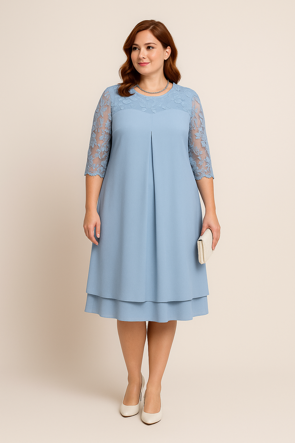 Lindberg | Festliches Damen A-Linien Kleid in Knielänge mit Halbarm