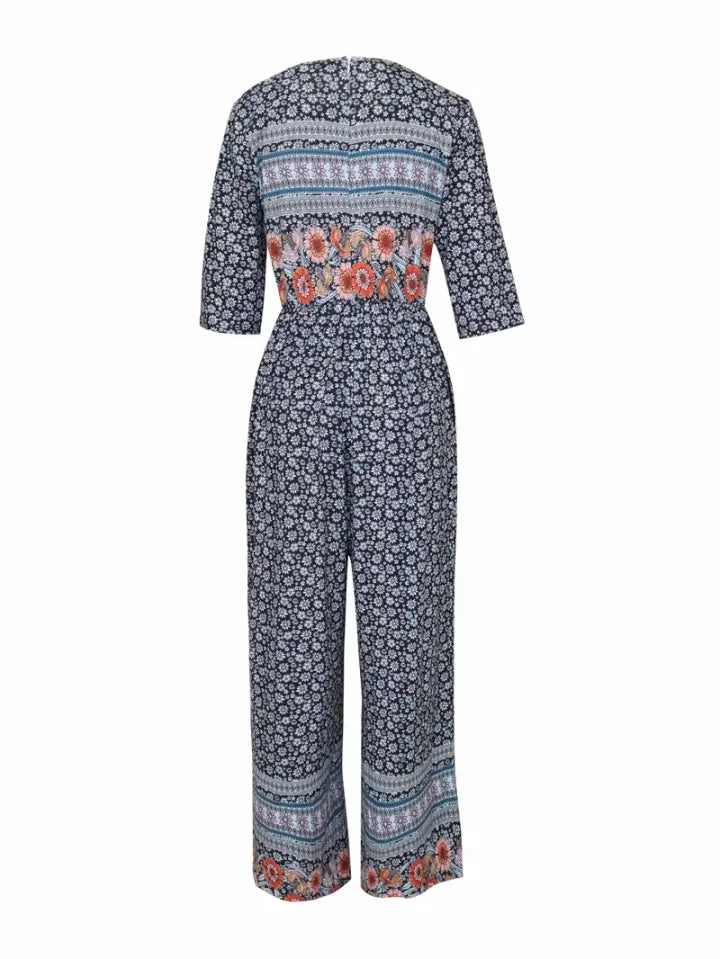 Lindberg | Nerina Vintage Jumpsuit Im Boho Stil Mit Blumen