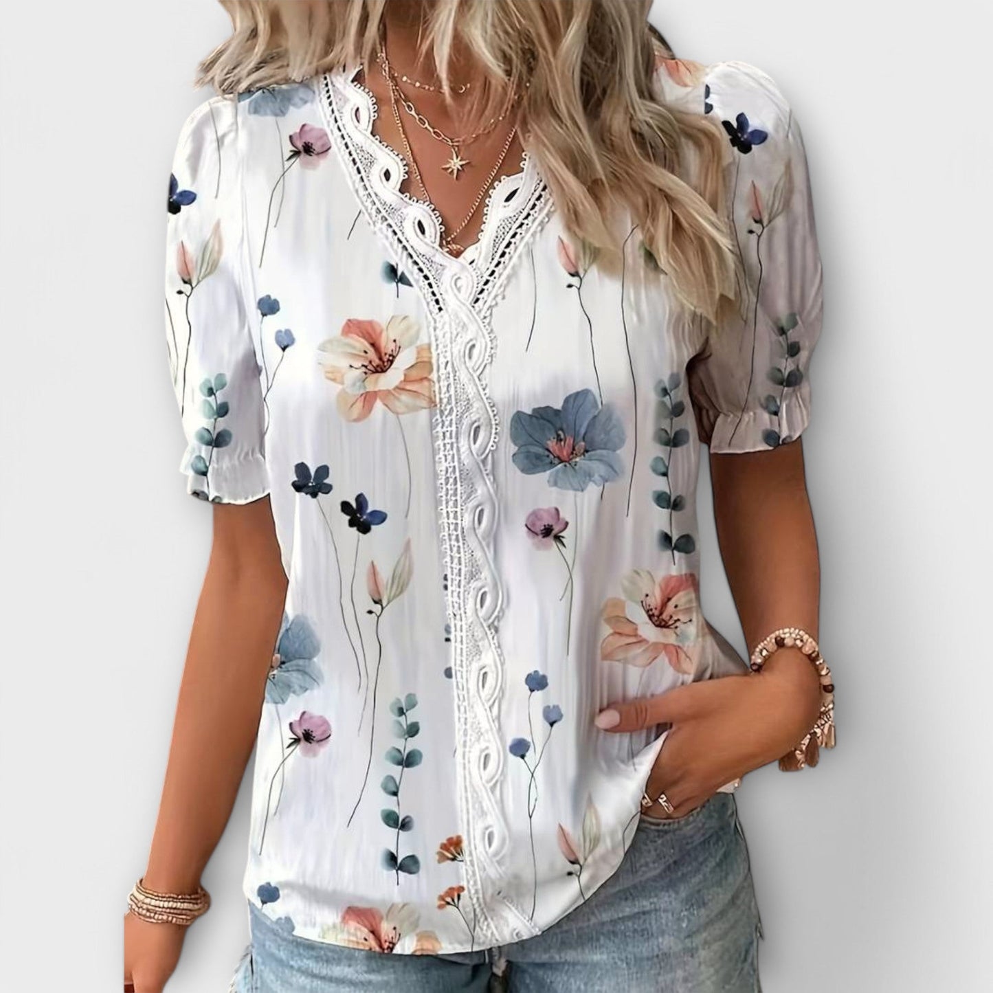 Lindberg | Spitzenglanz Bluse