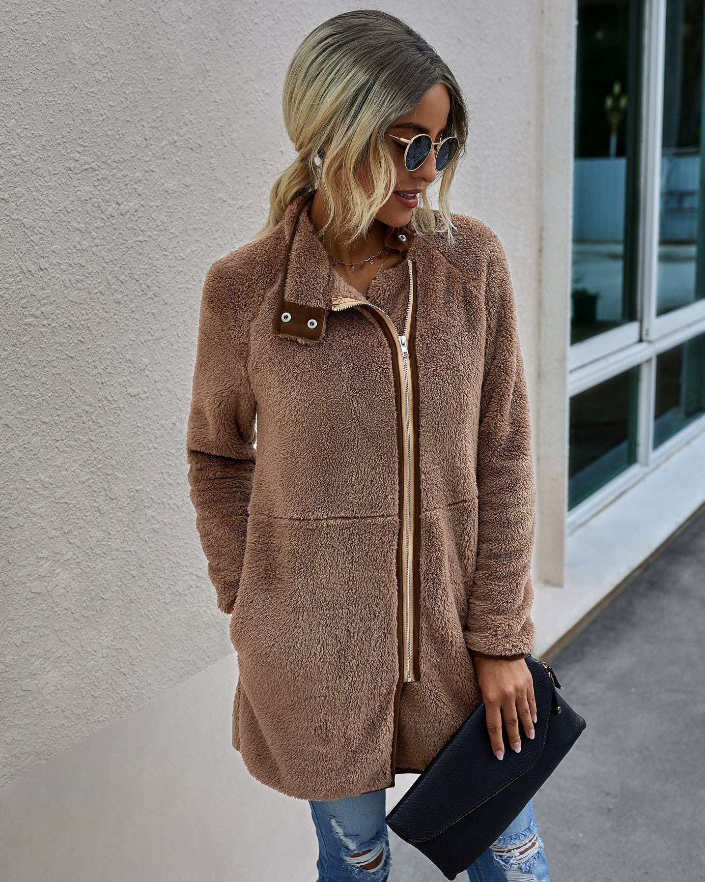 Lindberg | Warmer Pelzmantel mit Taschen