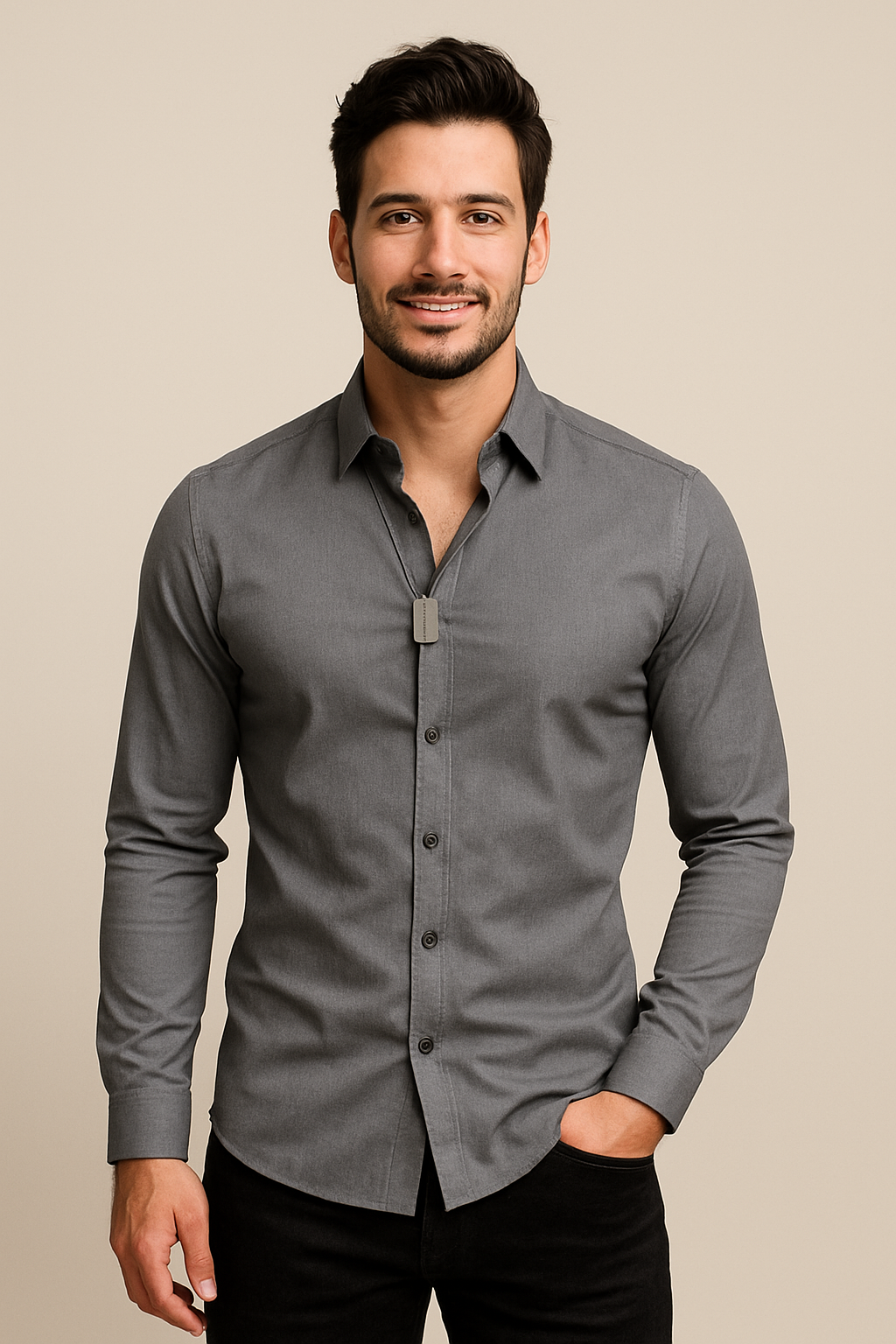 Lindberg | Herren Langarmhemd mit Stretch für Büro und Alltag