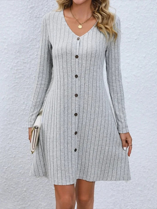Lindberg | V-Ausschnitt Knopfleiste Kleid
