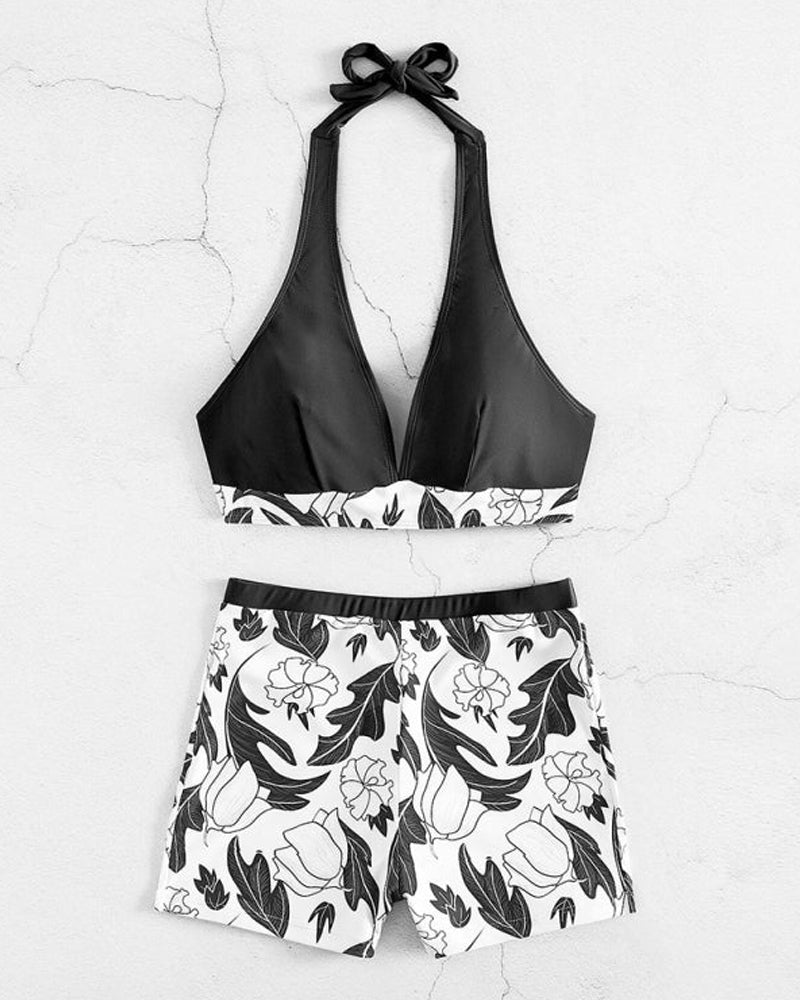 Lindberg | Neckholder-Bikini mit Blumendruck