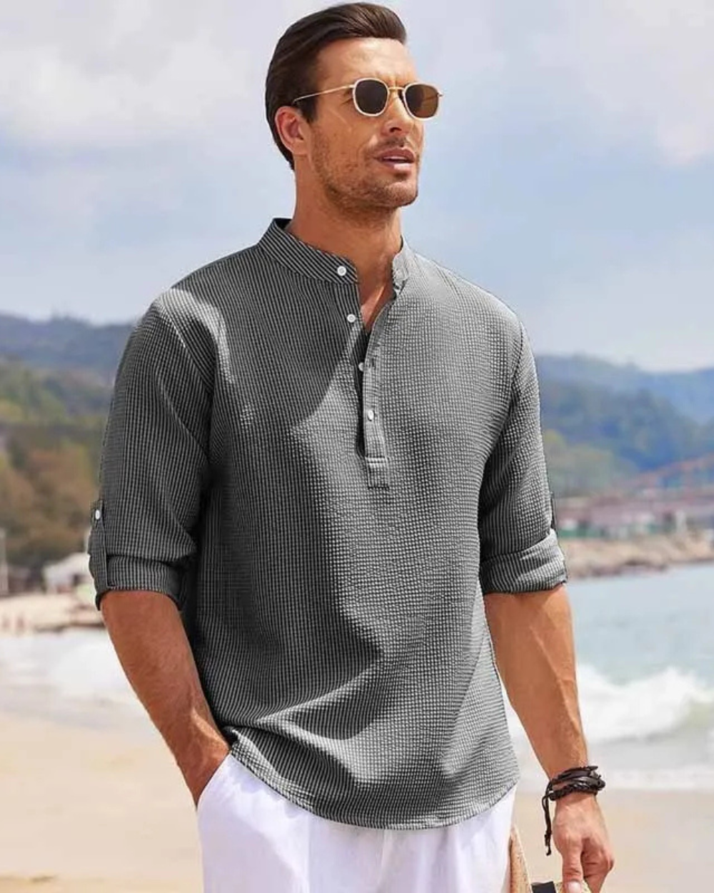 Lindberg | Taglicht Herren Langarm Polo-Shirt