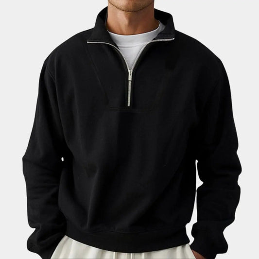 Lindberg | Zip Black Lapel Sports Hoodie Sweatshirt