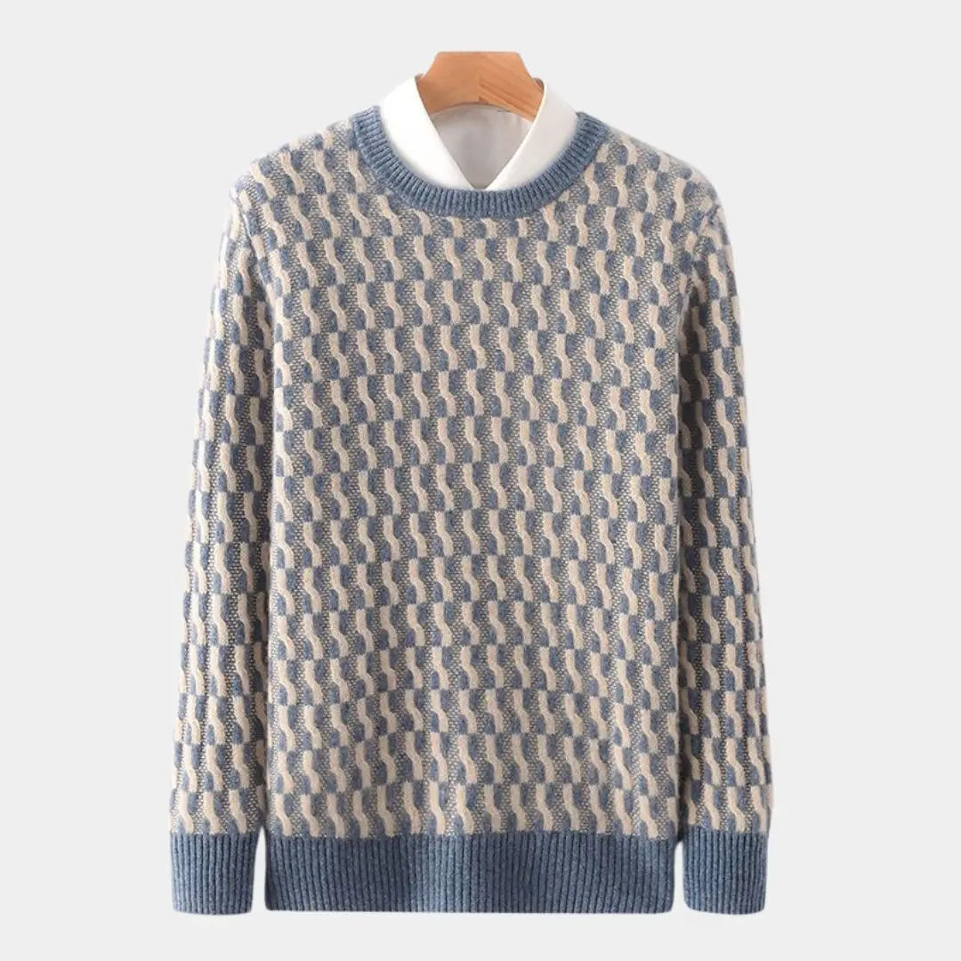 Lindberg | Geometrischer Pullover mit Rundhalsausschnitt