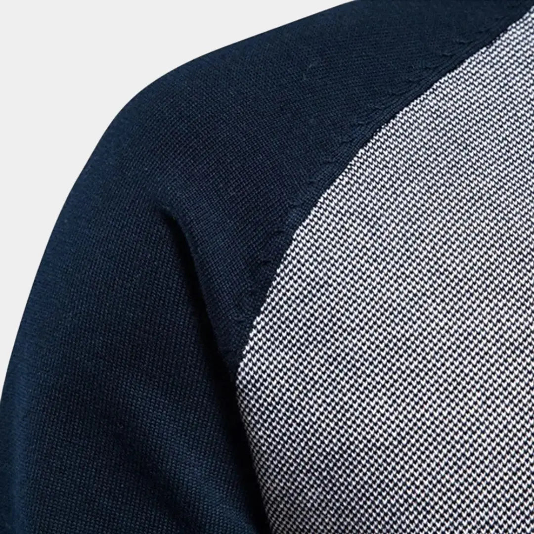 Lindberg | Stehkragen-Strickjacke mit Reißverschluss und Farbblock
