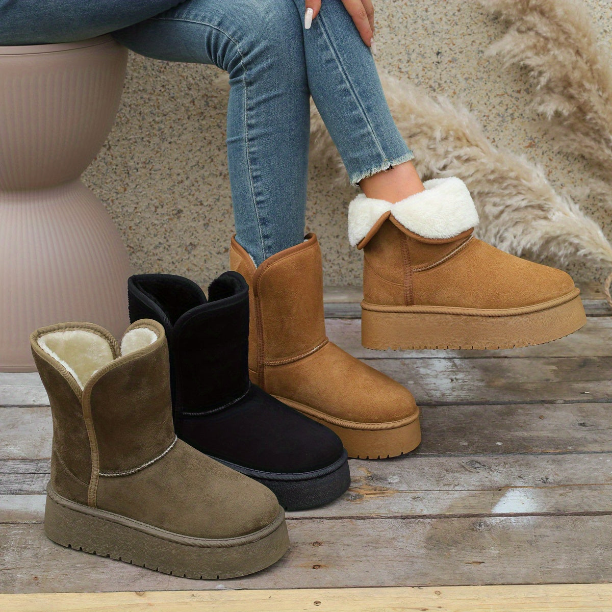 Lindberg / Stilvolle Dicke Sohlen Schneestiefel für Damen