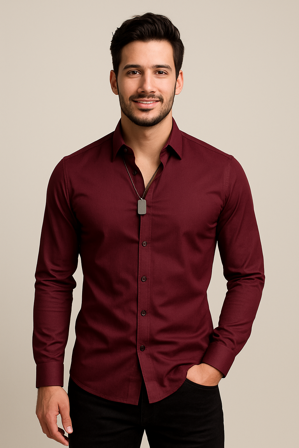 Lindberg | Herren Langarmhemd mit Stretch für Büro und Alltag
