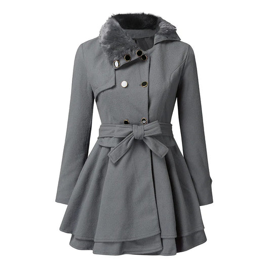 Lindberg | Alma | Schicker Trenchcoat mit veganem Pelz