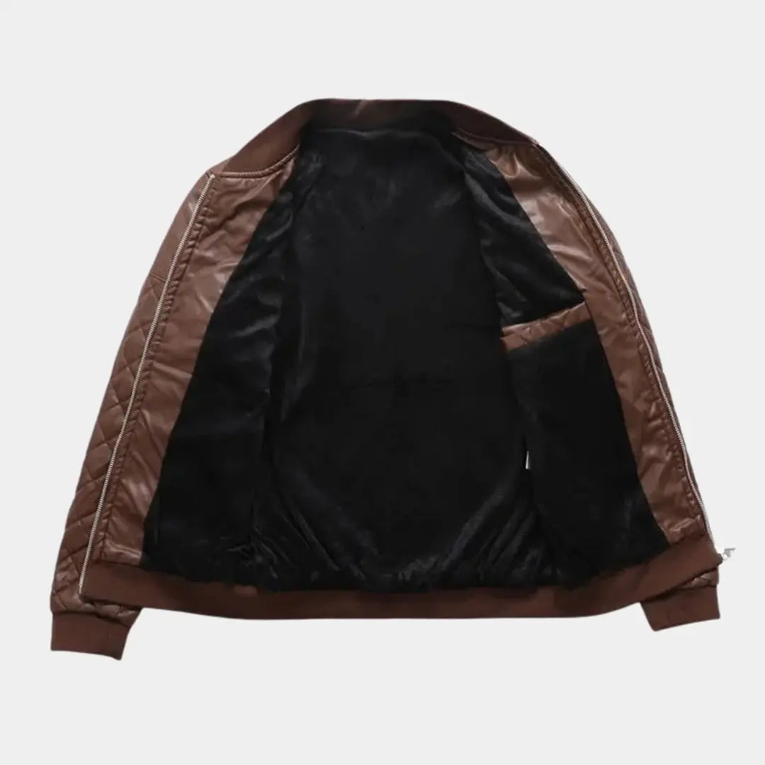 Lindberg | Braune Leder-Bomberjacke