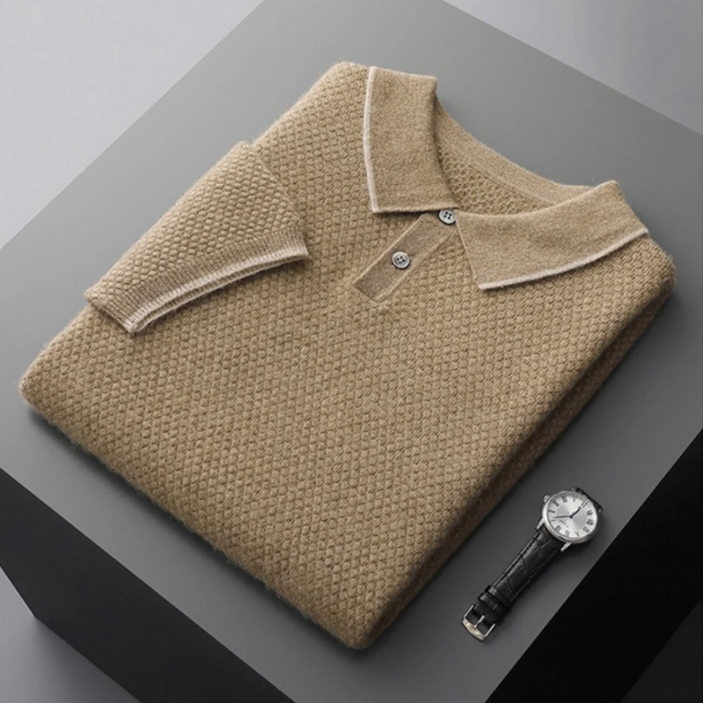 Lindberg | Edelglanz Herren Cashmere Polo-Shirt