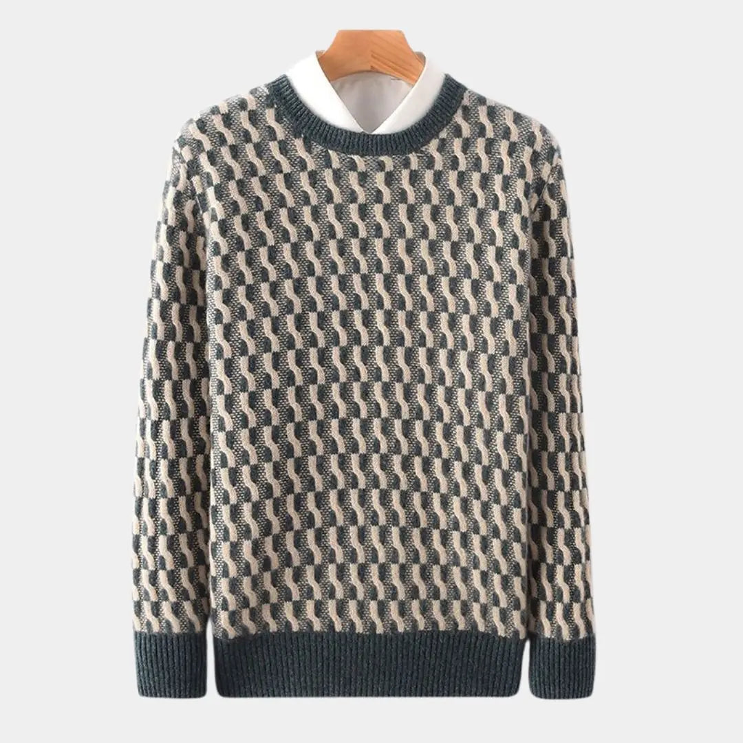 Lindberg | Geometrischer Pullover mit Rundhalsausschnitt