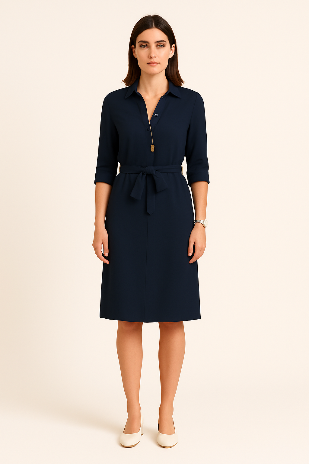 Lindberg | Festliches Damen Hemdblusenkleid mit Knopfleiste