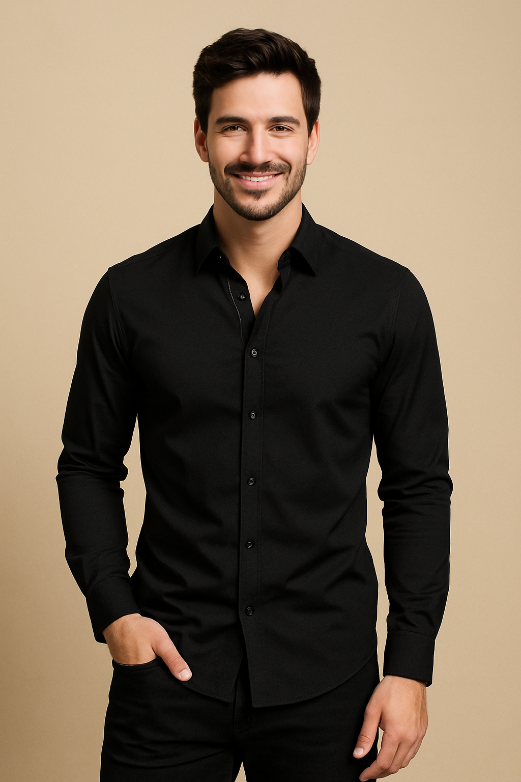 Lindberg | Herren Langarmhemd mit Stretch für Büro und Alltag