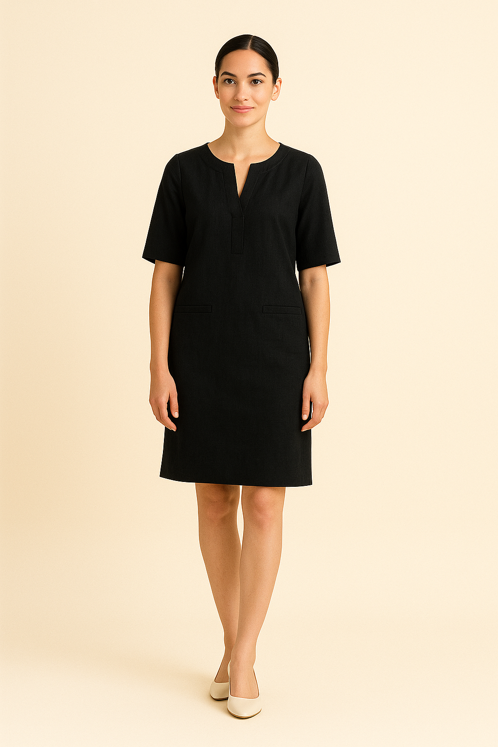 Lindberg | Sommerliches Damen Kleid in Leinenoptik mit taillierter Passform luftig & leicht
