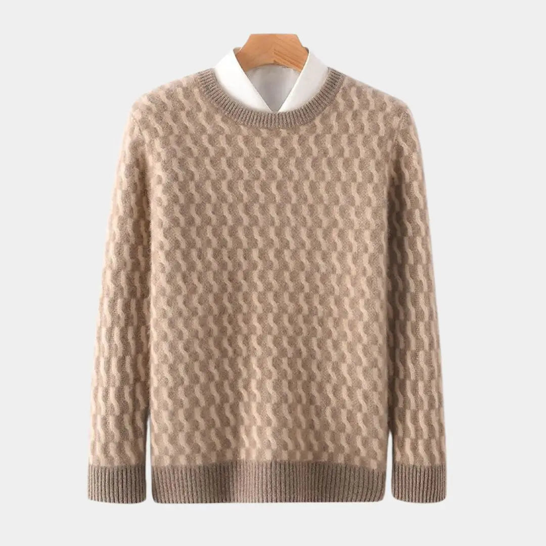 Lindberg | Geometrischer Pullover mit Rundhalsausschnitt