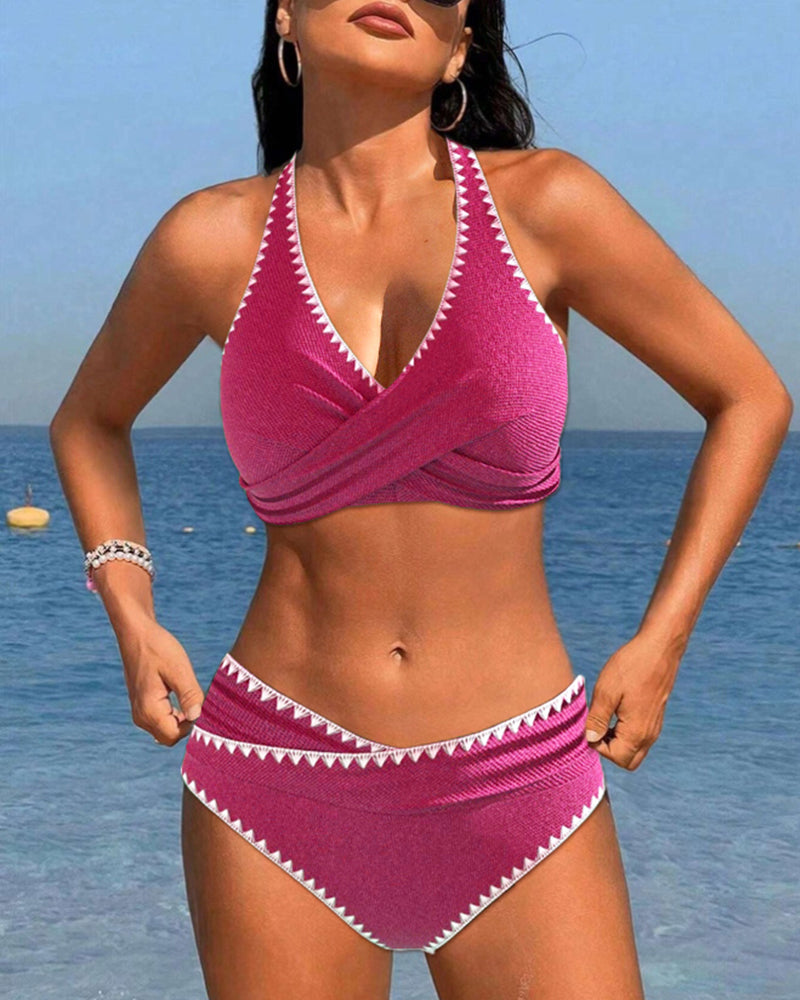 Lindberg | Einfacher Urlaubsbikini mit plissiertem neckholder