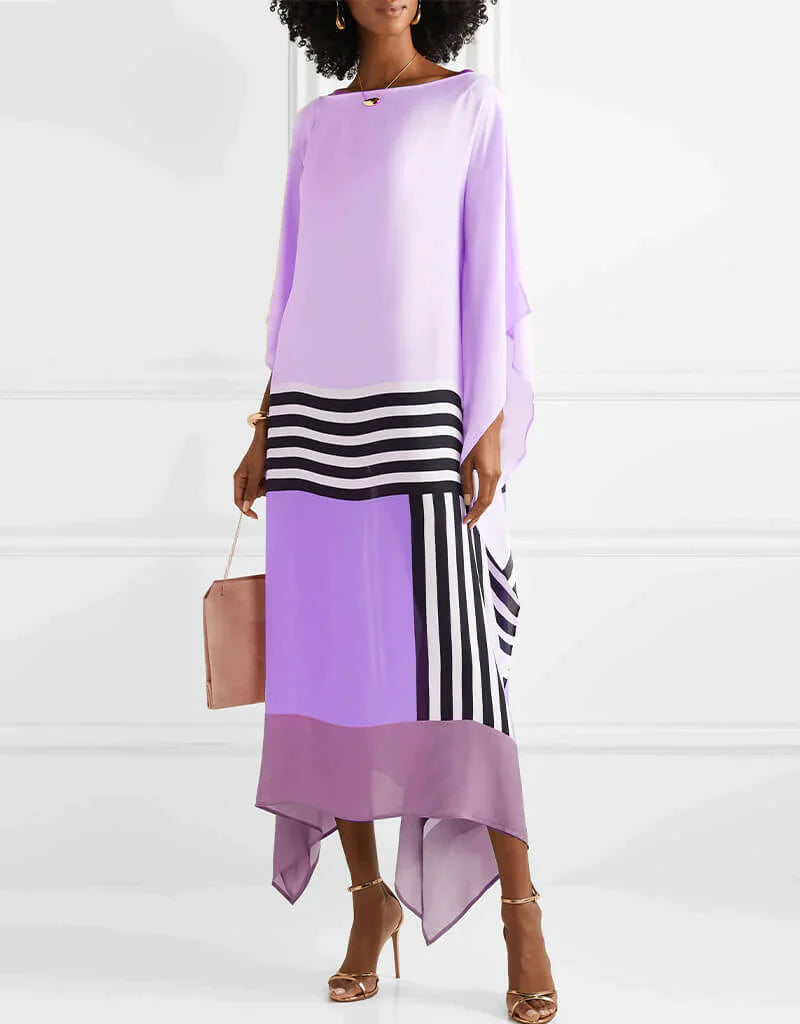Lindberg | Susan Gestreiftes Patchwork Kleid Mit Druck