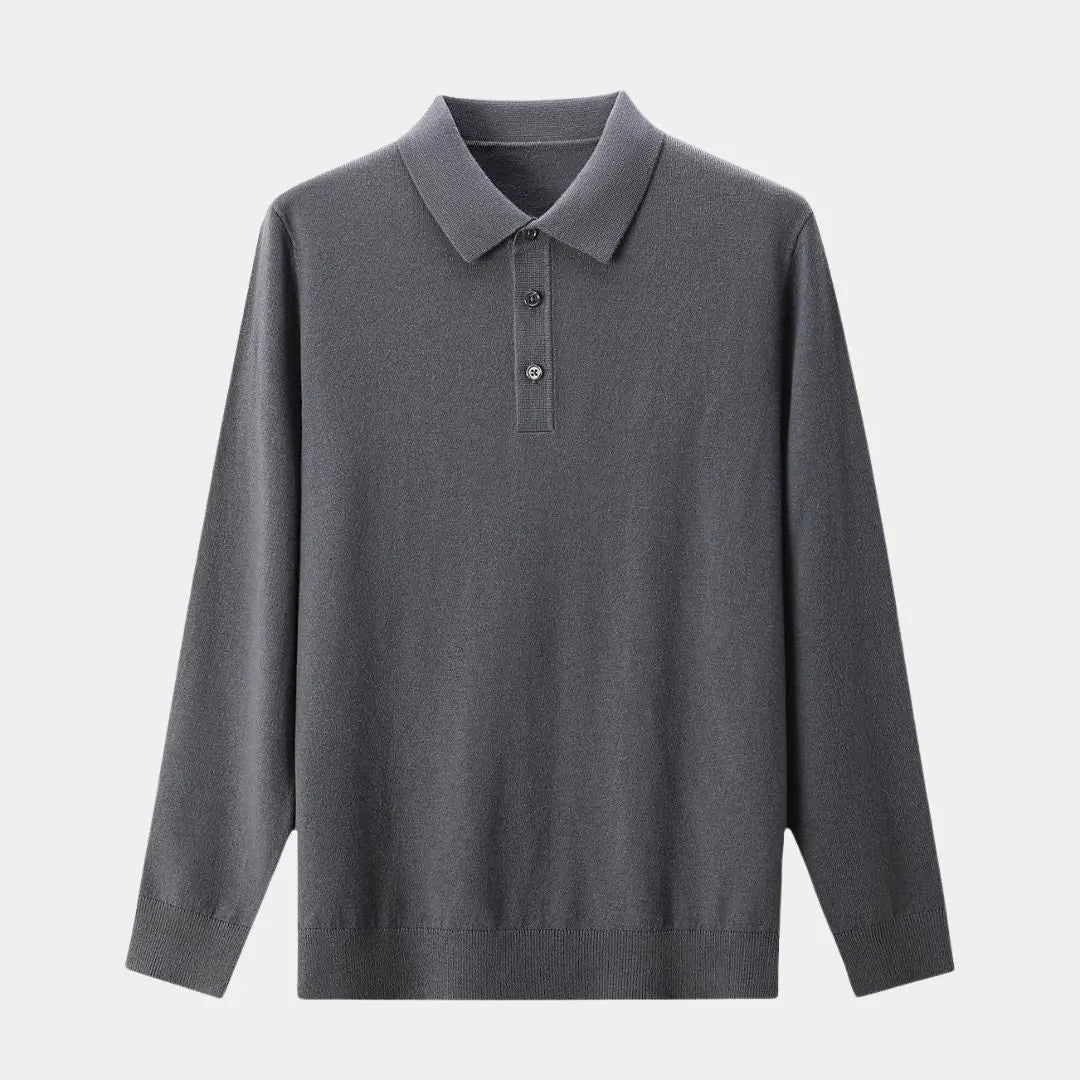 Lindberg | Wollstrick-Polopullover mit Knopfleiste