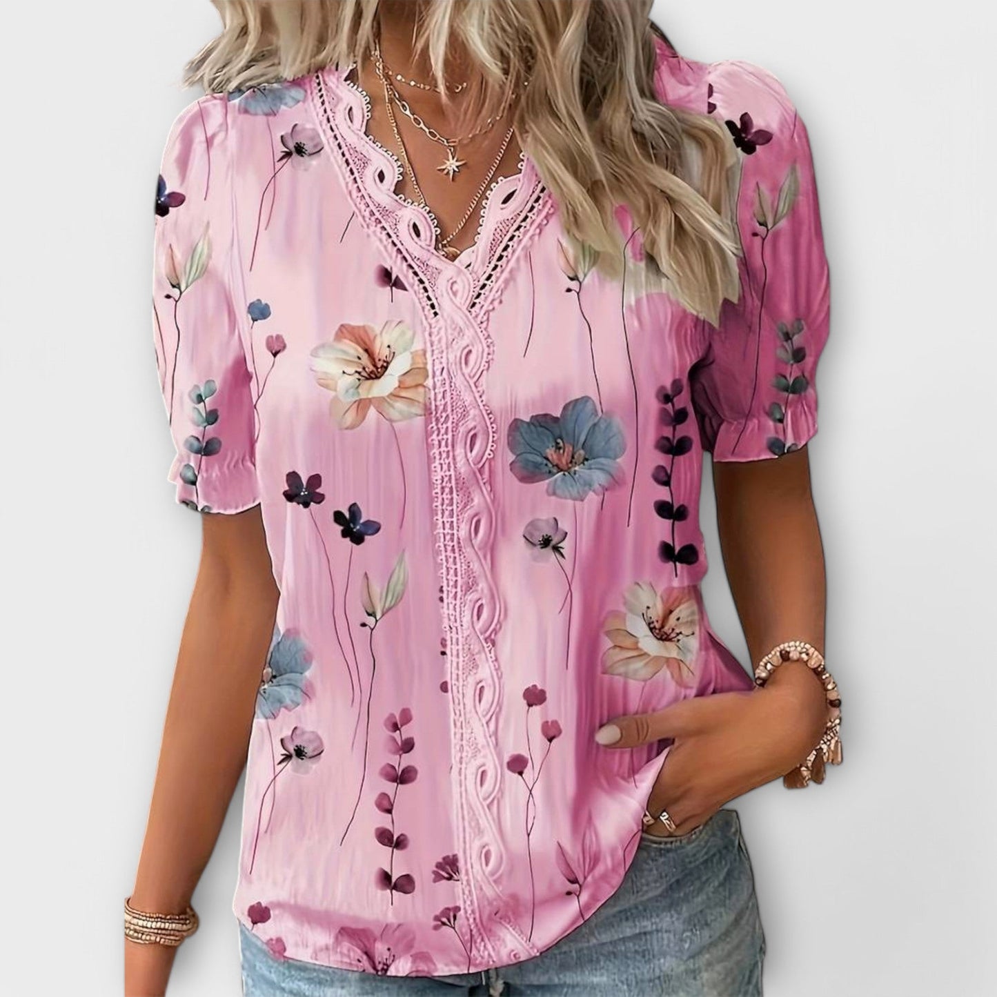 Lindberg | Spitzenglanz Bluse