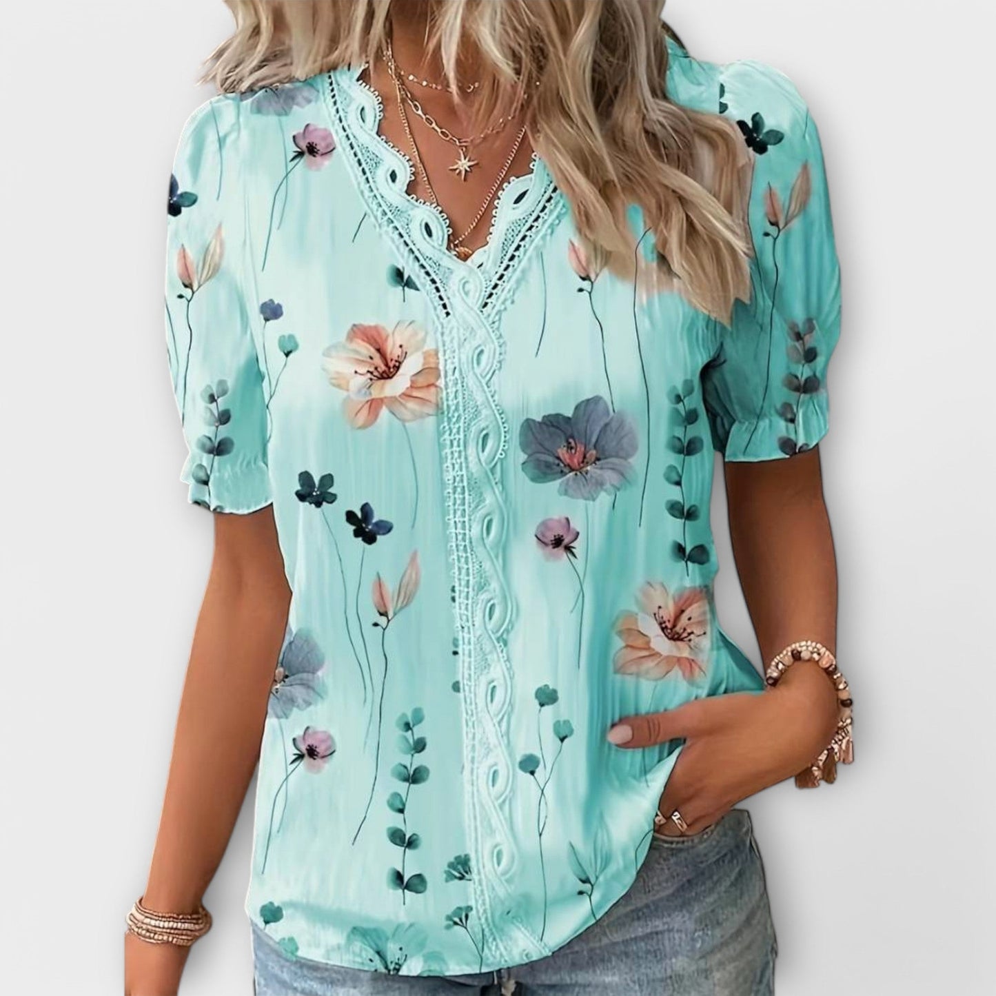 Lindberg | Spitzenglanz Bluse