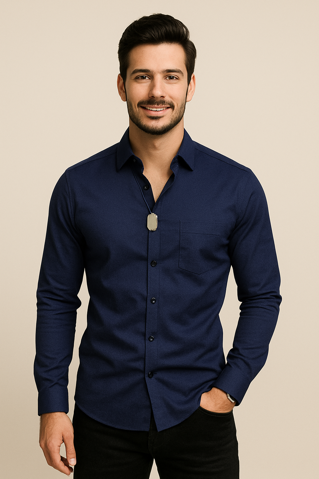 Lindberg | Herren Langarmhemd mit Stretch für Büro und Alltag
