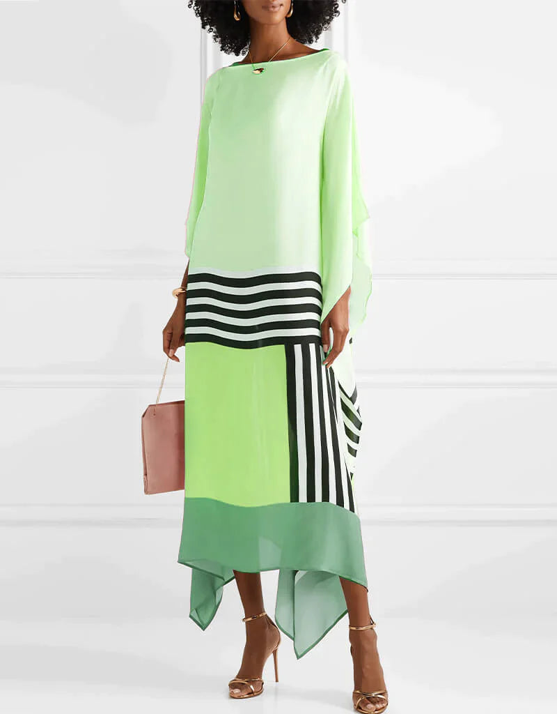 Lindberg | Susan Gestreiftes Patchwork Kleid Mit Druck