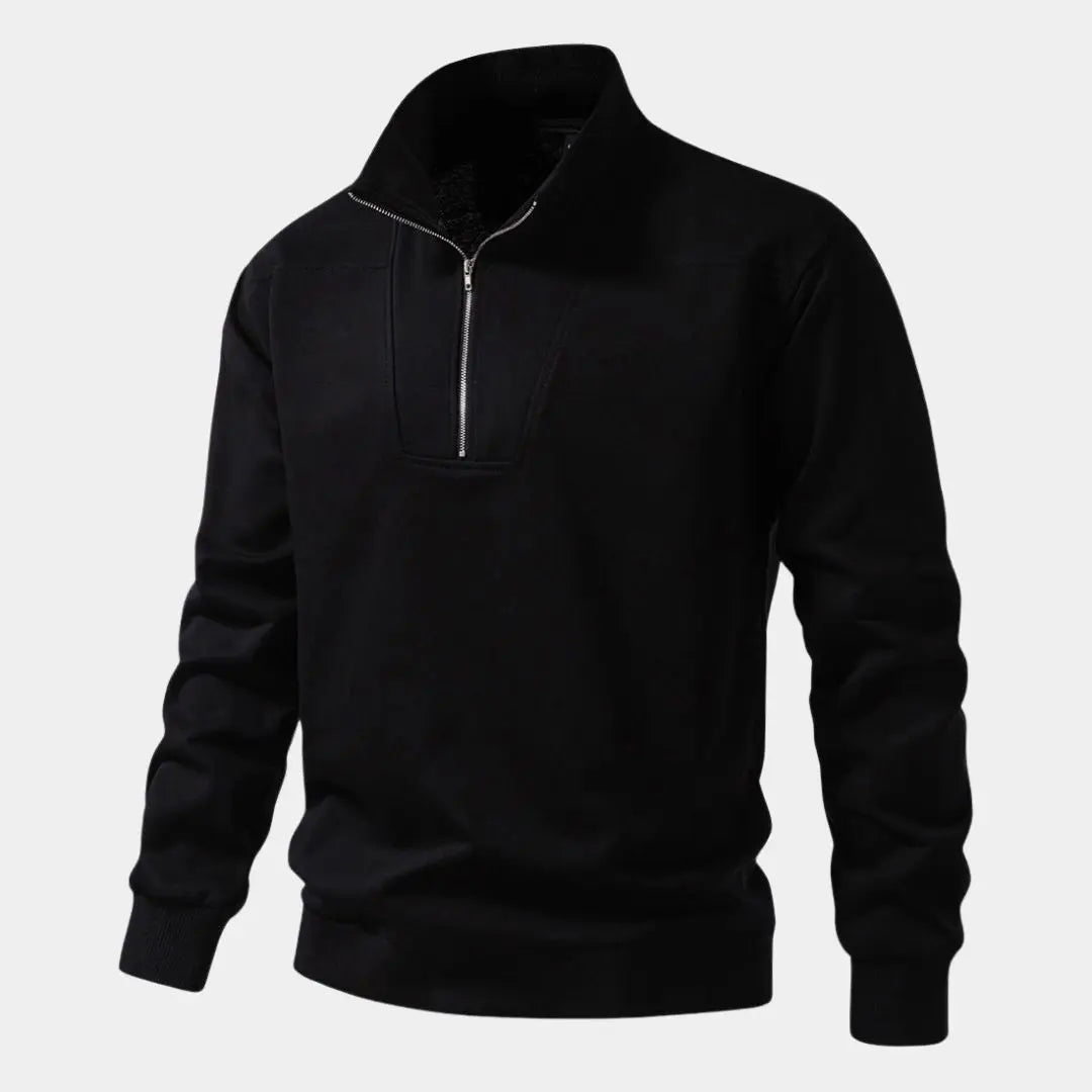 Lindberg | Zip Black Lapel Sports Hoodie Sweatshirt