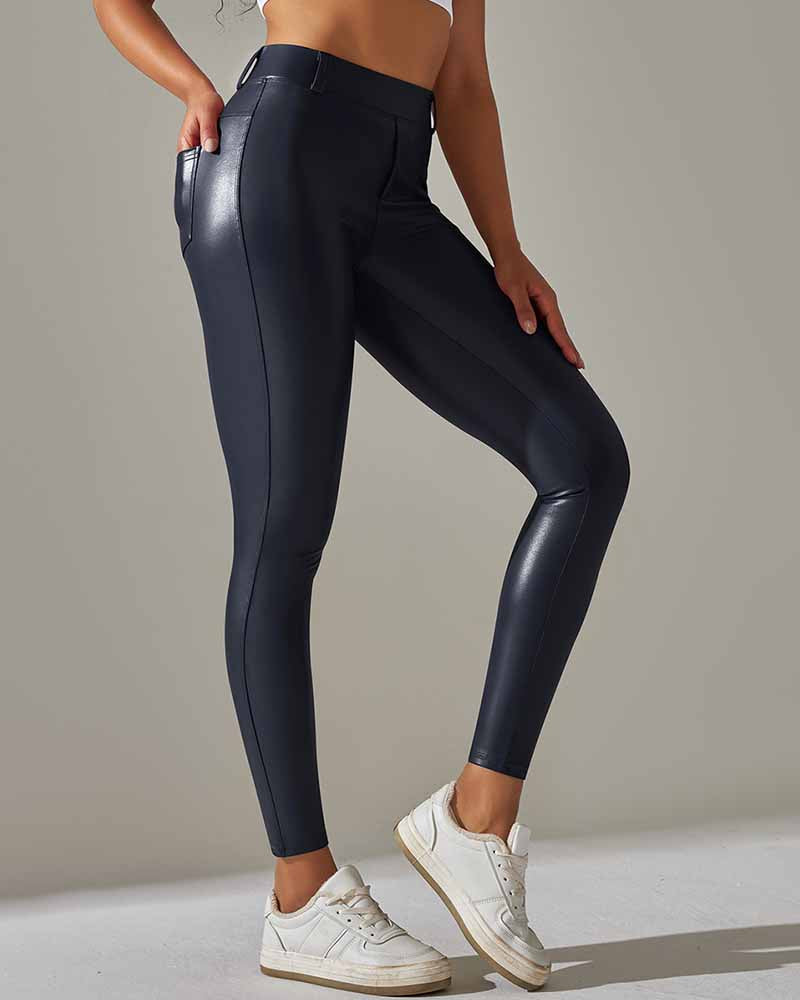 Lindberg | Lederhose mit Tasche hoher Taille