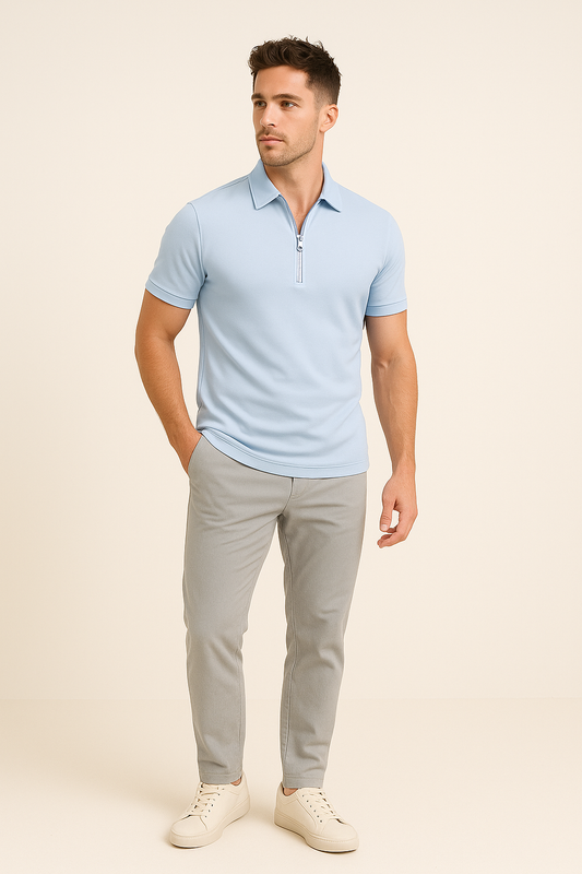 Lindberg | Herren Sommer Poloshirt mit Reißverschluss und schmaler Passform