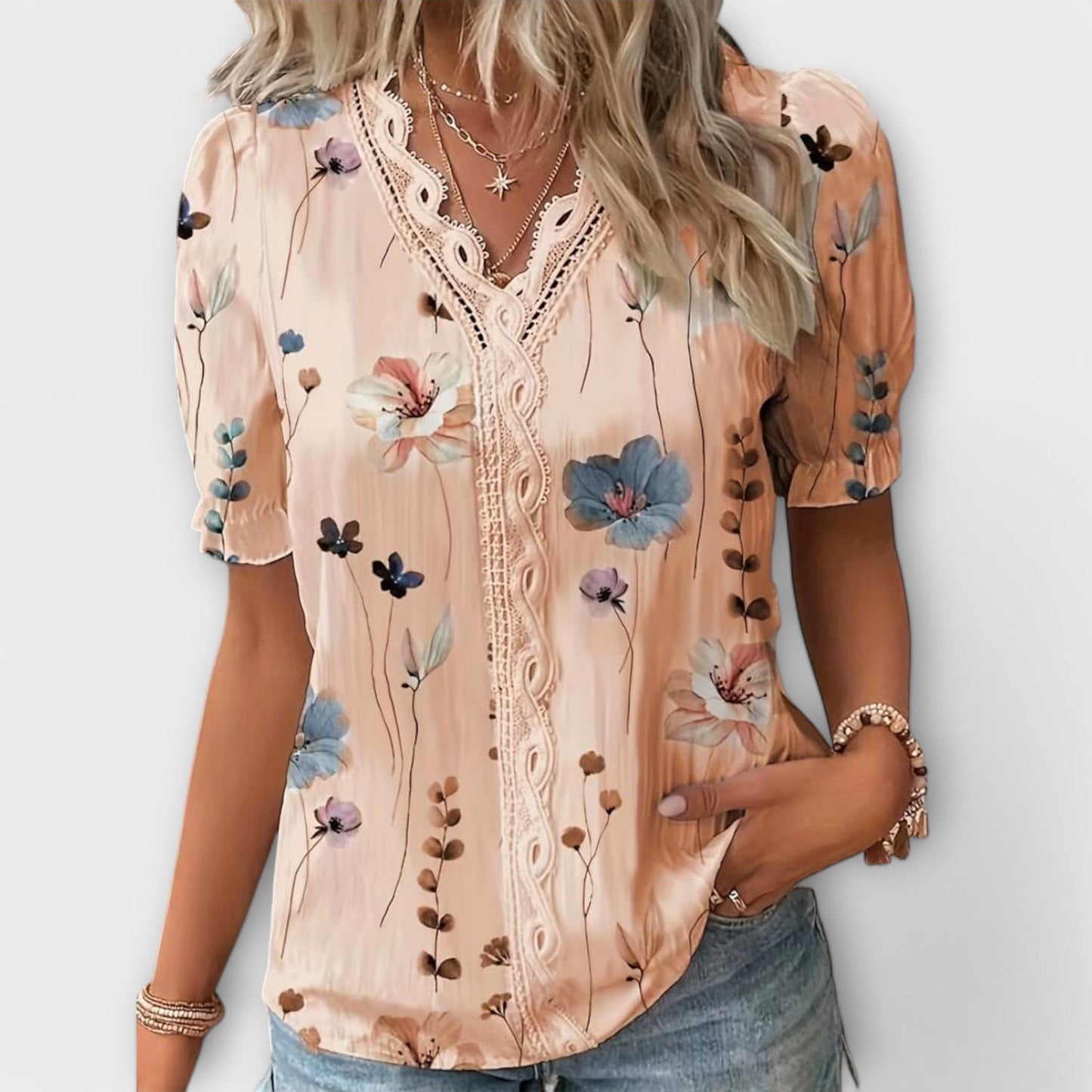 Lindberg | Spitzenglanz Bluse