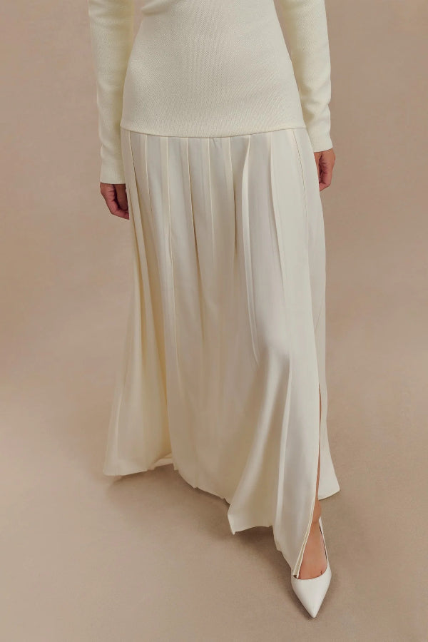 Lindberg | Jasmin Retro-Maxikleid mit Bardot-Ausschnitt