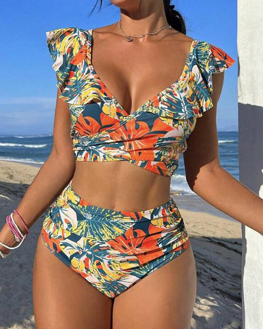 Lindberg | Rückenfreier Bikini-Badeanzug mit Rüschen