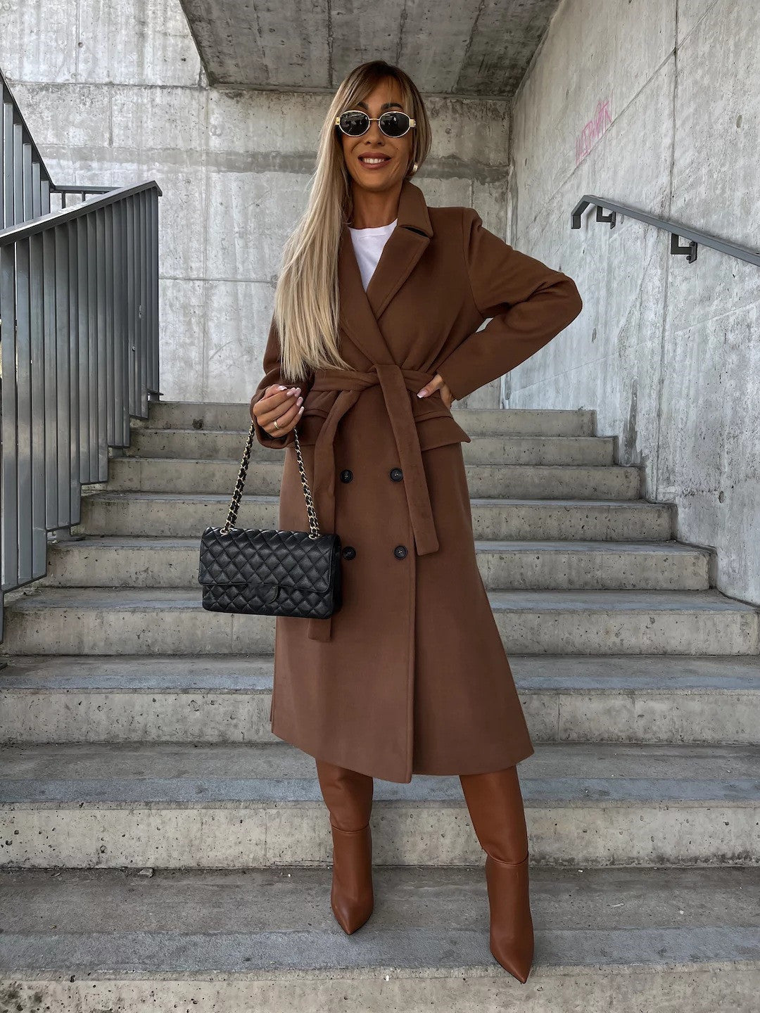 Lindberg | Eleganter und zeitloser langer Wollmantel