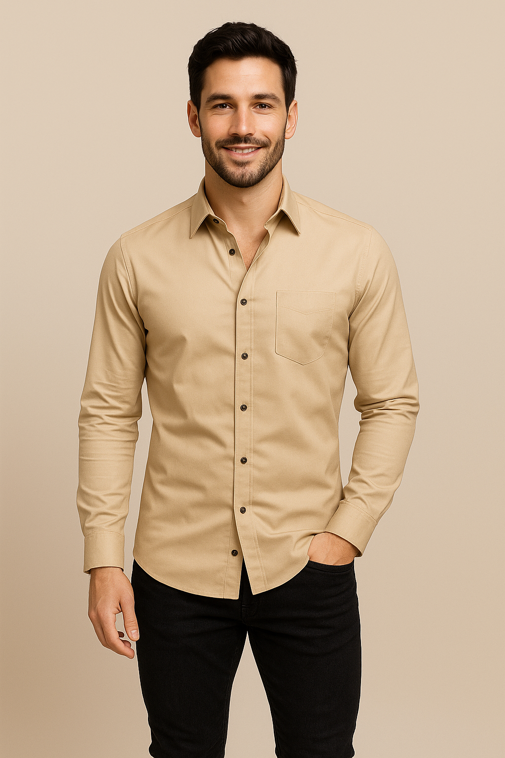Lindberg | Herren Langarmhemd mit Stretch für Büro und Alltag