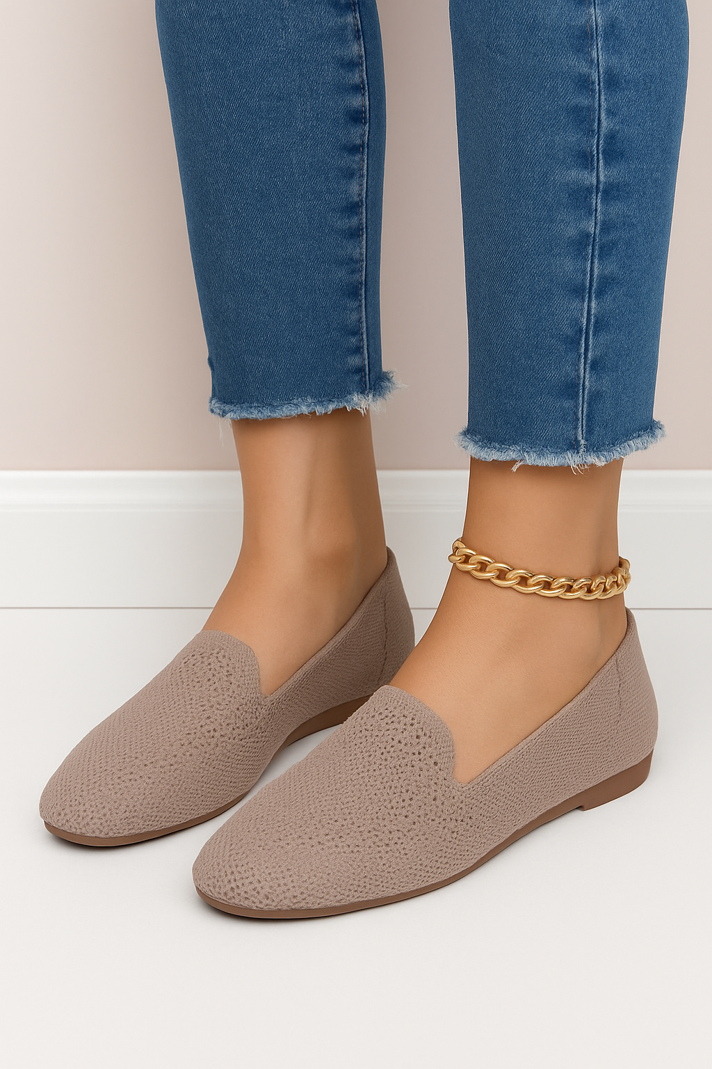 Lindberg | Damen Slipper-Loafer aus Strick für Arbeit & Freizeit
