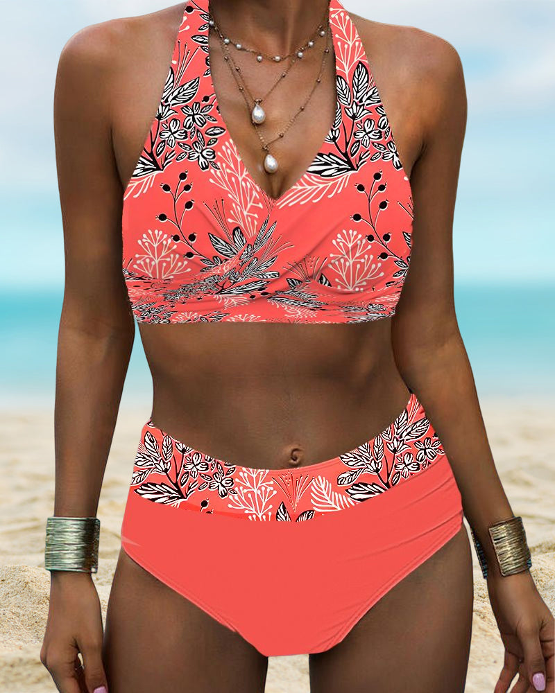 Lindberg | Bikini-Set mit Neckholder-Print