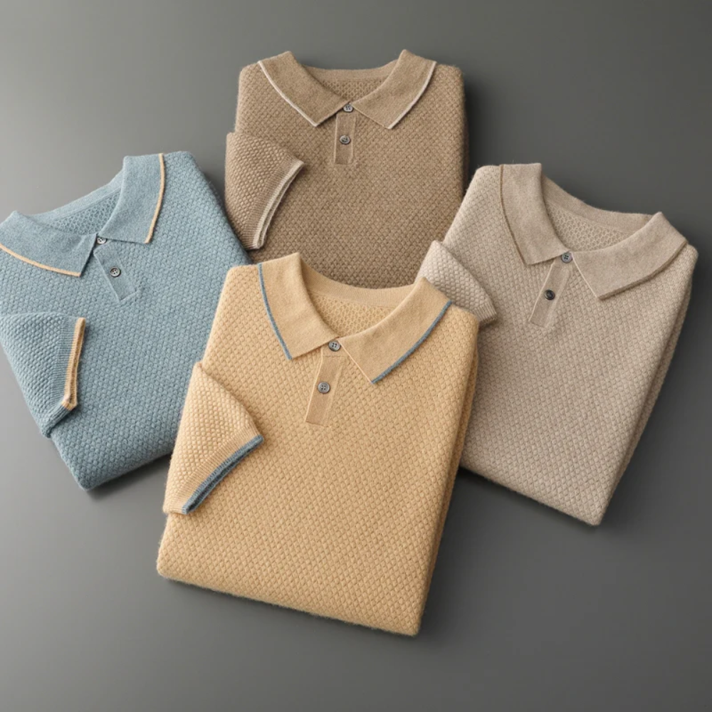 Lindberg | Edelglanz Herren Cashmere Polo-Shirt