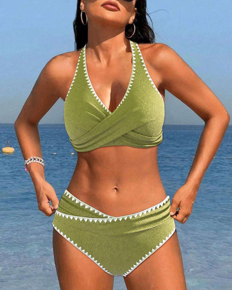 Lindberg | Einfacher Urlaubsbikini mit plissiertem neckholder