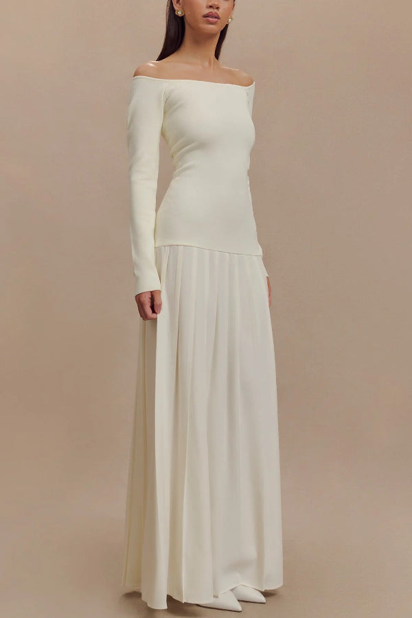 Lindberg | Jasmin Retro-Maxikleid mit Bardot-Ausschnitt