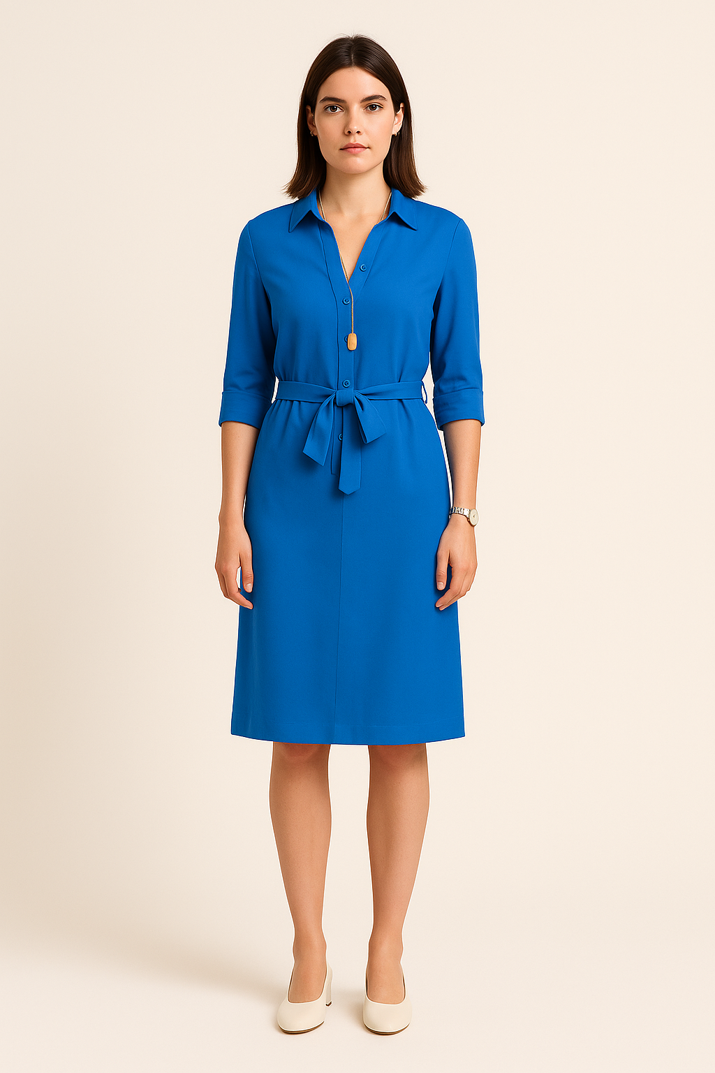 Lindberg | Festliches Damen Hemdblusenkleid mit Knopfleiste
